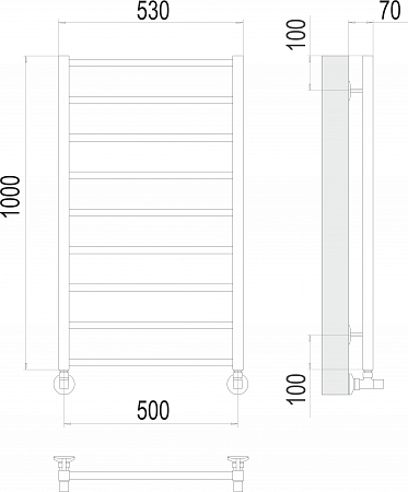 Контур П9 500х1000 Полотенцесушитель  TERMINUS Севастополь - фото 3