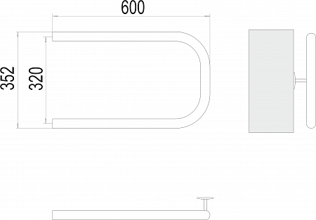 П-обр AISI 32х2 320х600 Полотенцесушитель  TERMINUS Севастополь - фото 3