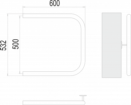 П-обр AISI 32х2 500х600 Полотенцесушитель  TERMINUS Севастополь - фото 3