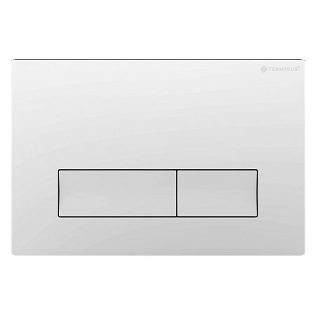 Клавиша смыва для инсталляции Terminus Classic кнопка прямоугольник цвет белый Севастополь - фото 1