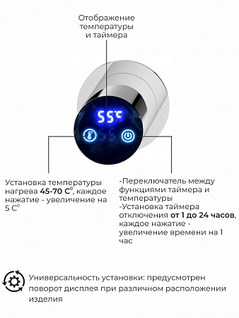 Рондо П2 350х760 электро Полотенцесушитель TERMINUS Нержавеющая сталь Севастополь - фото 5